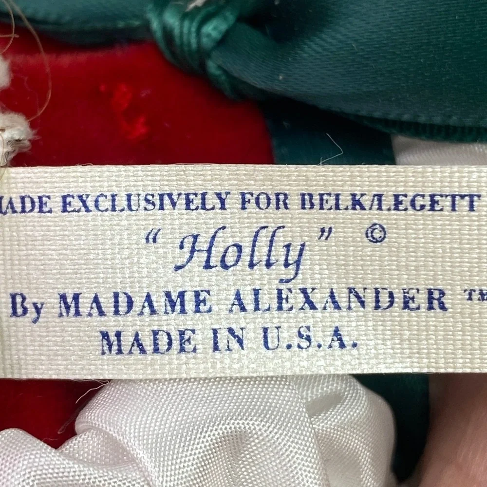 Vintage Madame Alexander Doll‎ Holly 84-S Original Box Green Eyes Strung